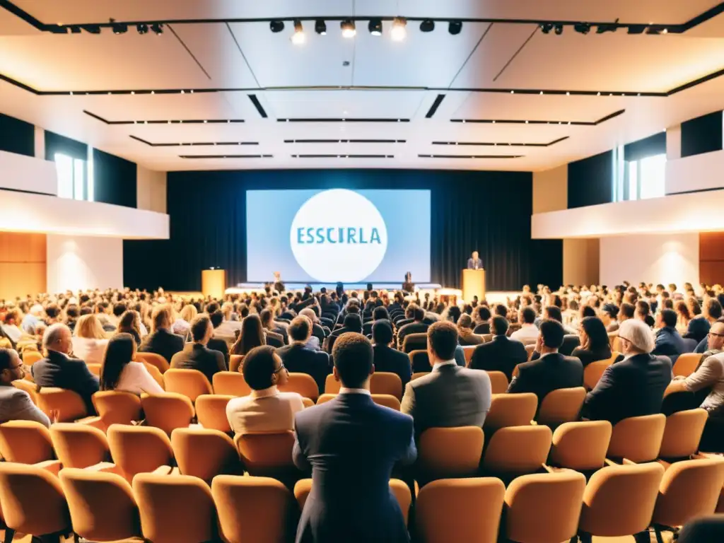 Conferencias Escuela Austriaca Economía Futuro: Sala de conferencias llena, diversa audiencia, ambiente intelectual y esperanzador