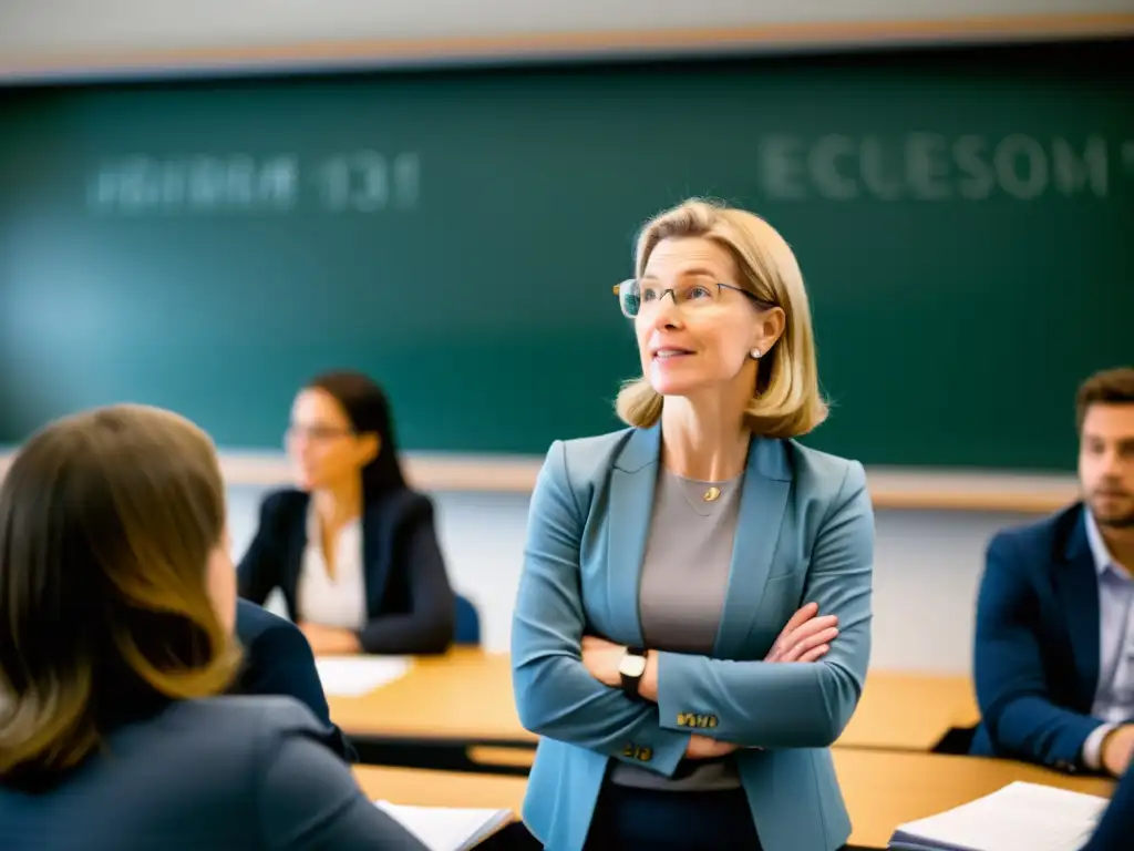 Deirdre McCloskey discute apasionadamente teorías económicas con estudiantes, evocando su influencia en la Escuela Austriaca de Economía