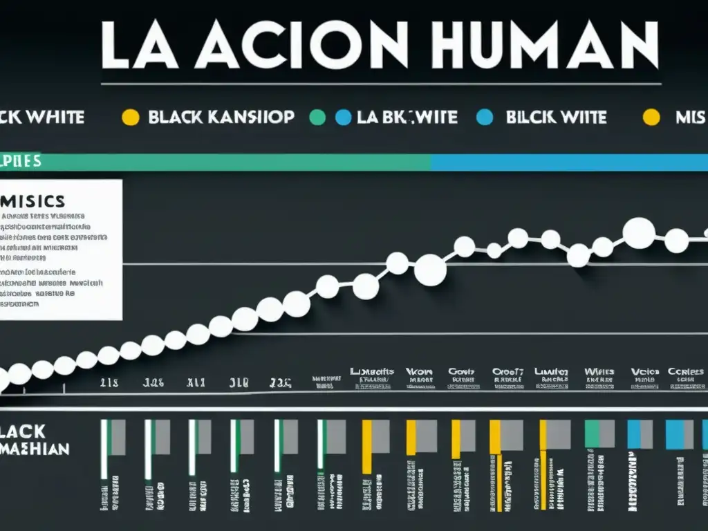 Detalle de un gráfico de comparación en blanco y negro de conceptos clave de 'La Acción Humana' de Ludwig von Mises con otras teorías de la Escuela Austriaca de Economía