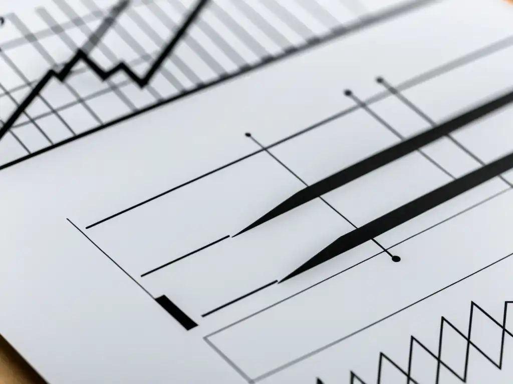 Gráfico detallado de la Escuela Austriaca de Economía Detalle meticuloso de un gráfico en papel blanco sobre Intersección política Escuela Austriaca, evocando rigor académico y precisión