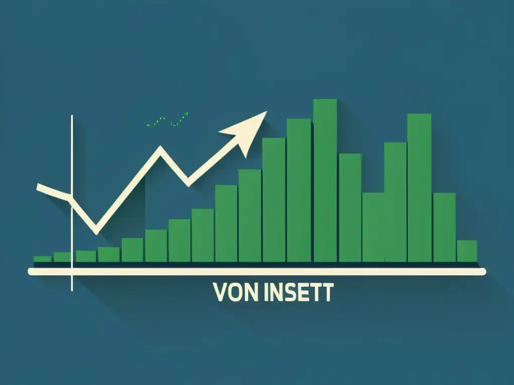 Una ilustración digital minimalista de un gráfico del mercado de valores con detalles intrincados que muestran los patrones fluctuantes de las tendencias del mercado, con símbolos económicos austriacos