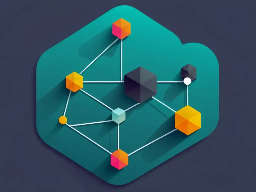 Una ilustración digital minimalista de una plataforma de trading descentralizada, con nodos interconectados que representan usuarios y transacciones