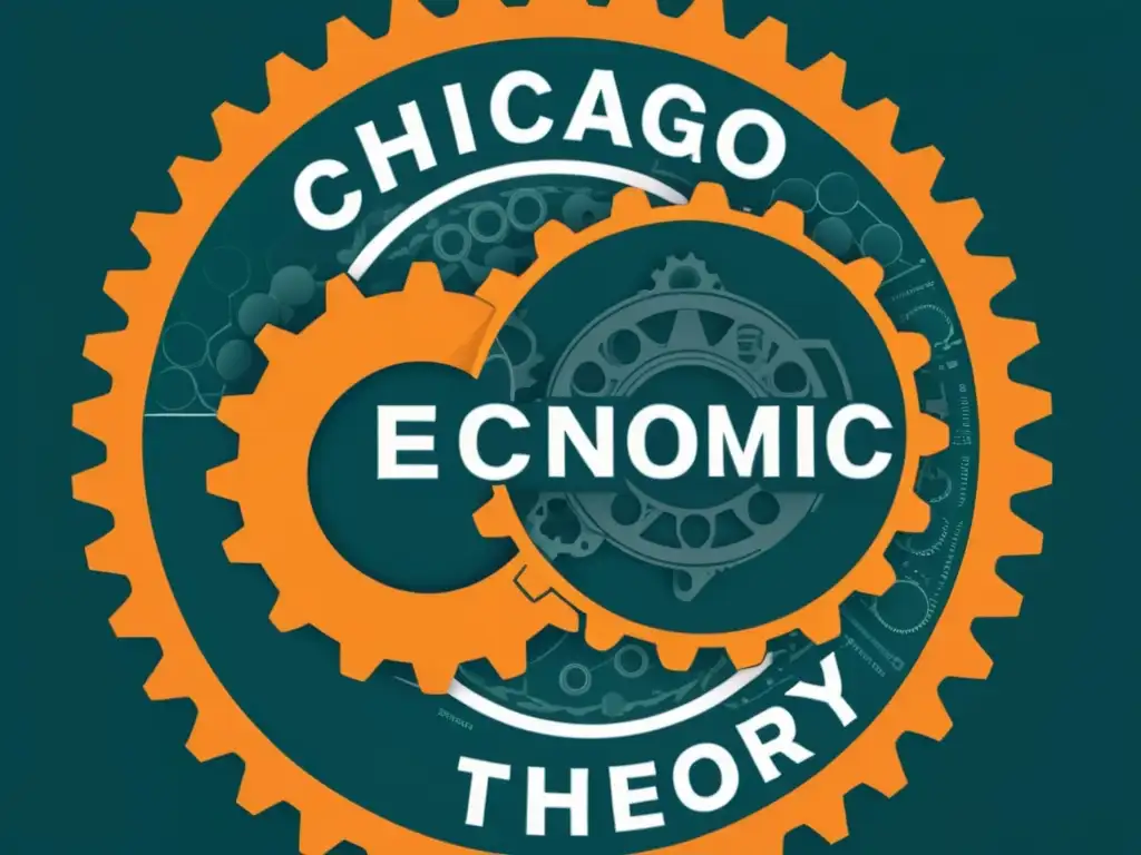 Dos engranajes entrelazados representando la comparativa de las teorías del ciclo económico de Hayek y la Escuela de Chicago