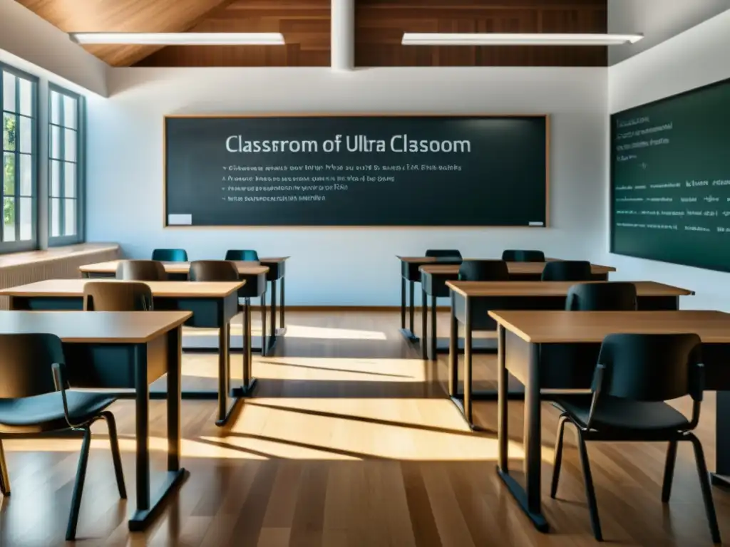 Espacio de aprendizaje con filosofía económica de la Escuela Austriaca, elegante y luminoso, con mobiliario moderno y motivadoras citas en la pared