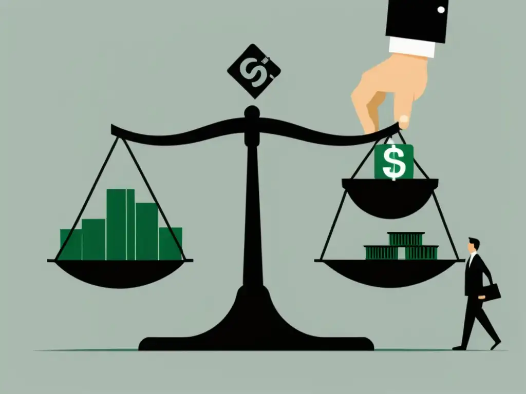 Contrapeso económico: la escuela austriaca y la deuda pública Figura segura de la Escuela Austriaca contrarrestando deuda pública con principios económicos