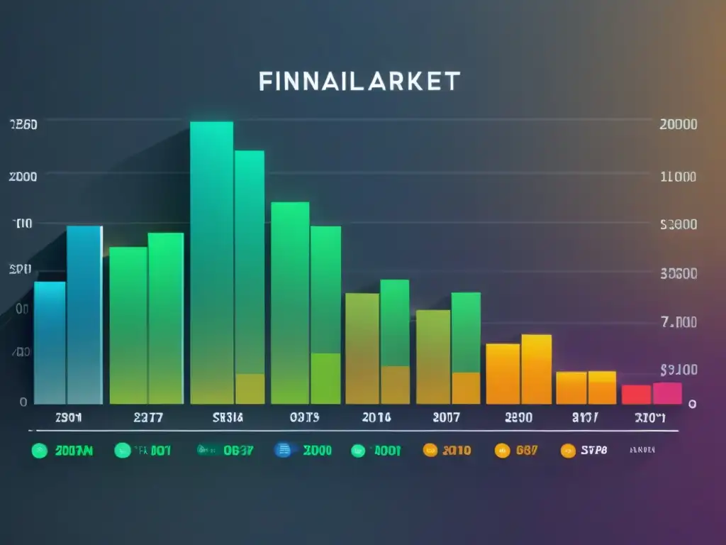 Gráfico financiero de stablecoins: estabilidad y fiabilidad Gráfica digital financiera muestra estabilidad y volatilidad en stablecoins, con líneas de colores y puntos de datos