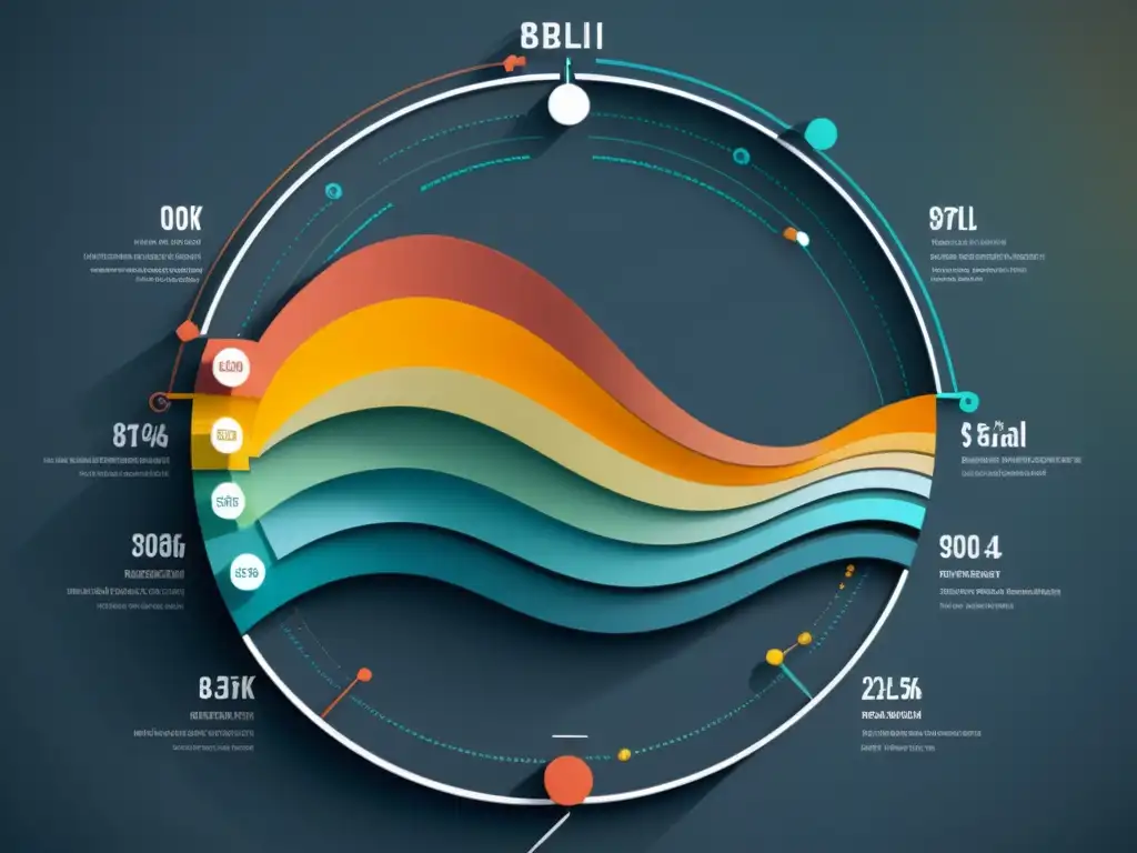 Un gráfico de ciclos económicos estilo austriaco en 8k, con líneas detalladas y datos, transmite sofisticación y rigor analítico