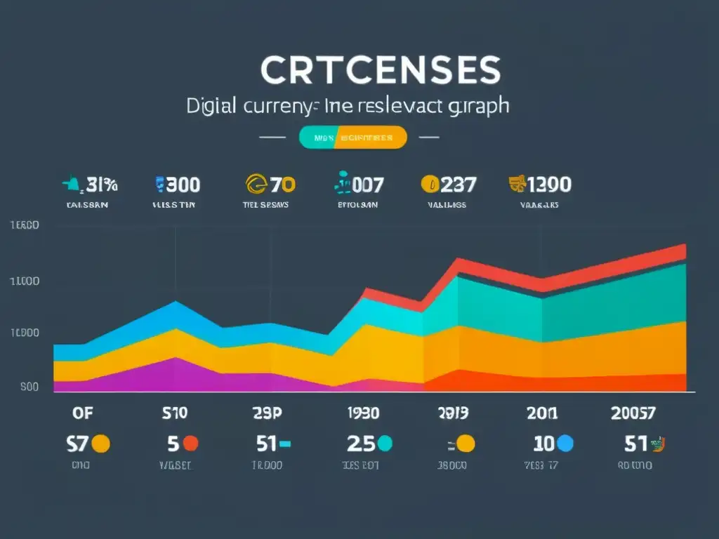 Gráfico de criptomonedas de alta resolución con líneas limpias y colores llamativos, reflejando el impacto de la política monetaria en el análisis