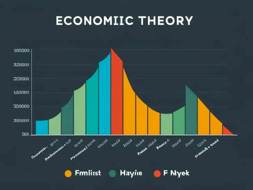 Gráfico de líneas comparando teorías de ciclos económicos, destacando la Teoría ciclo económico F