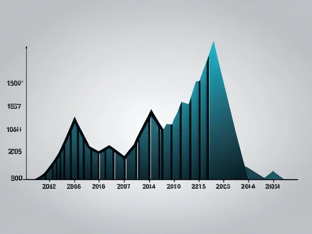 Gráfico de línea austriaco: ciclos económicos detallados Gráfico minimalista de ciclo económico austriaco en 8k, con diseño elegante y líneas claras, reflejando impacto en mercados financieros