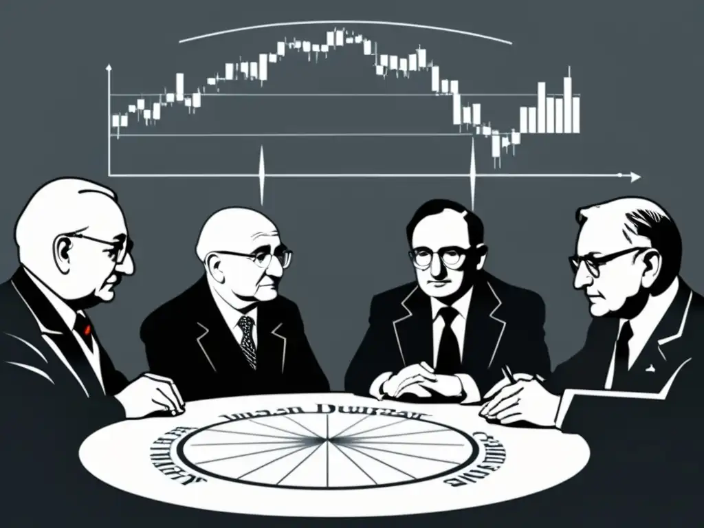 Debatiendo herramientas austriacas para ciclos económicos, Mises, Hayek y Rothbard en una atmósfera intensa y austera