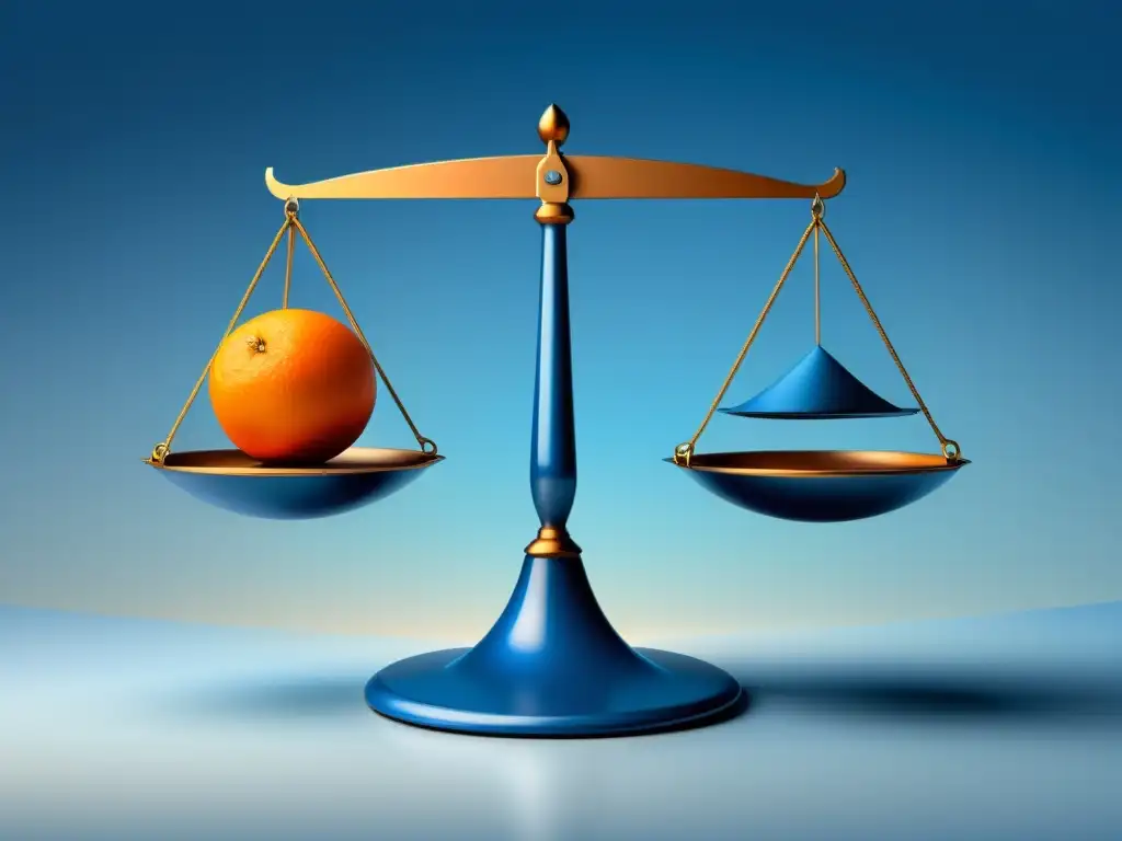 Equilibrio entre regulación y libertad económica Una ilustración minimalista de una balanza equilibrada con regulaciones gubernamentales en un lado y economía de libre mercado en el otro