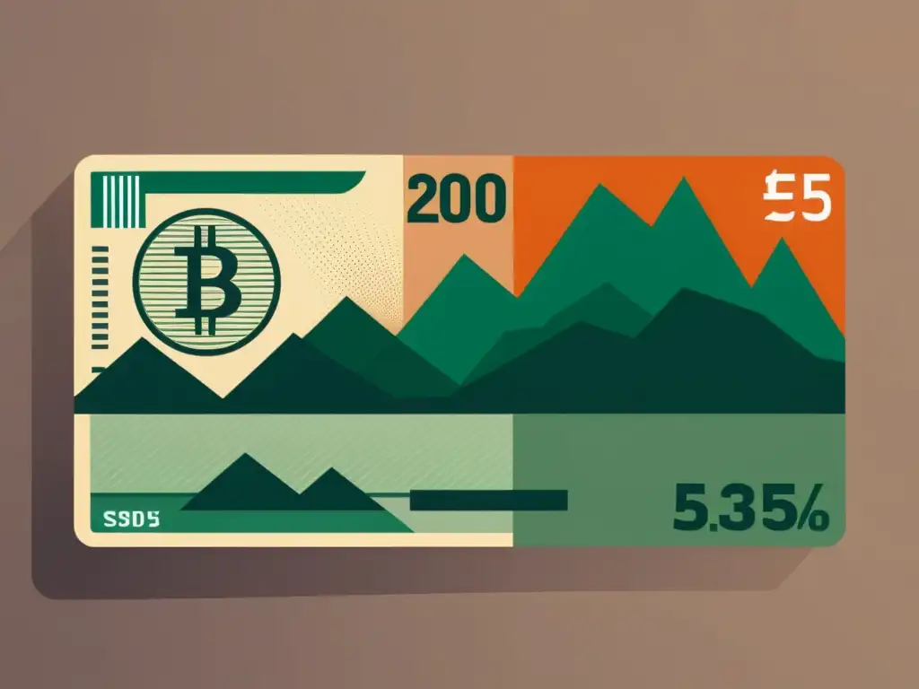 Imagen digital minimalista de intercambio de divisas en mercado latinoamericano, enfocada en la aplicación de teoría austriaca del dinero en medio de la inflación