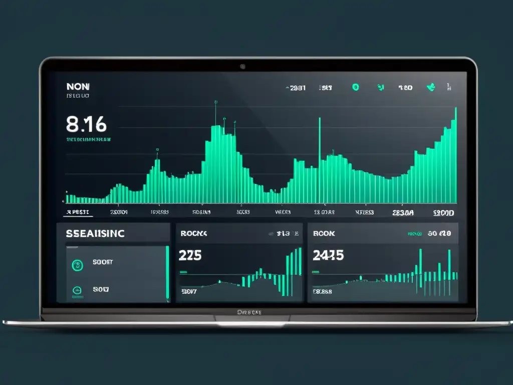 Interfaz elegante de plataforma de trading descentralizada con diseño minimalista y sofisticado, ofreciendo una experiencia intuitiva y avanzada