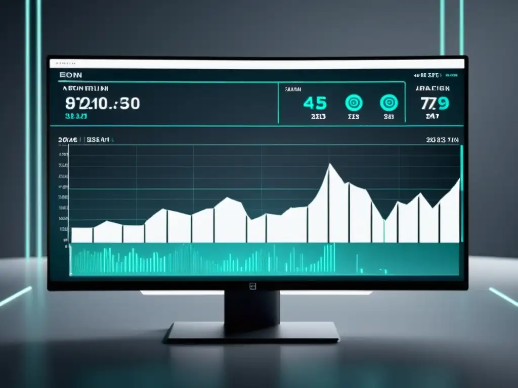 Interfaz de AI futurista mostrando análisis de mercado para austriacos con herramientas de inversión con IA avanzada