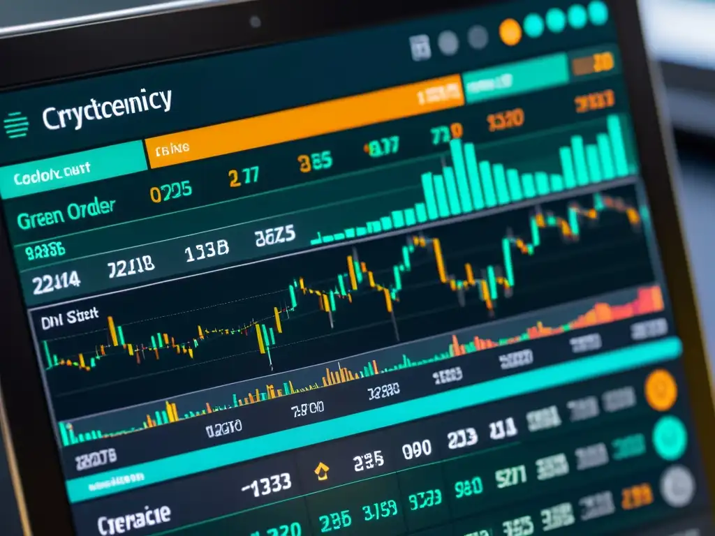 Interfaz de intercambio de criptomonedas: diseño moderno y detallado Interfaz de intercambio de criptomonedas con diseño moderno y sofisticado