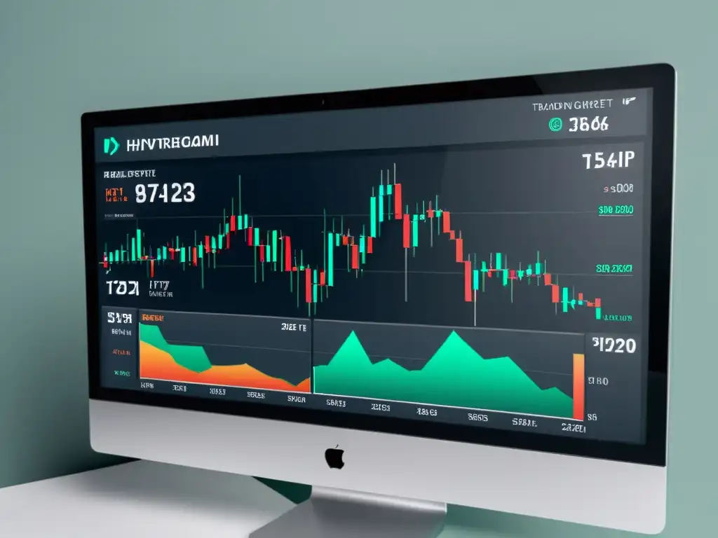 Interfaz moderna de plataforma de trading para austriacos, con diseño limpio y eficiente, datos de mercado en tiempo real y navegación intuitiva