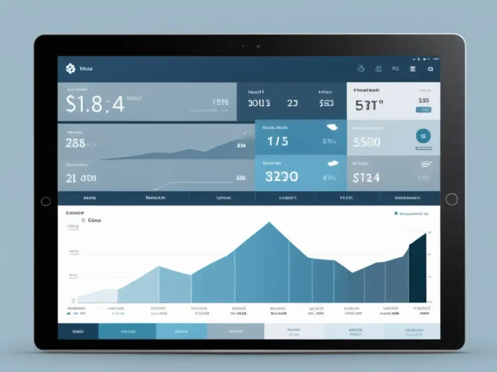 Interfaz moderna de software de gestión financiera con diseño minimalista y eficiente, integrando la Escuela Austriaca de economía