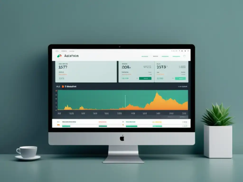 Interfaz de plataforma de trading austriaca: líneas limpias, paleta de colores tenues, datos en tiempo real y ejecución de operaciones fluida