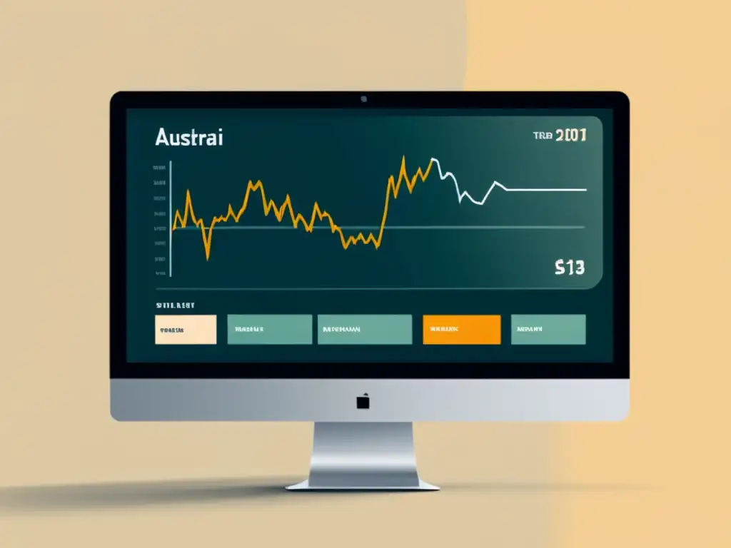 Interfaz de plataforma de trading minimalista con diseño innovador y elementos de la filosofía Rothbard