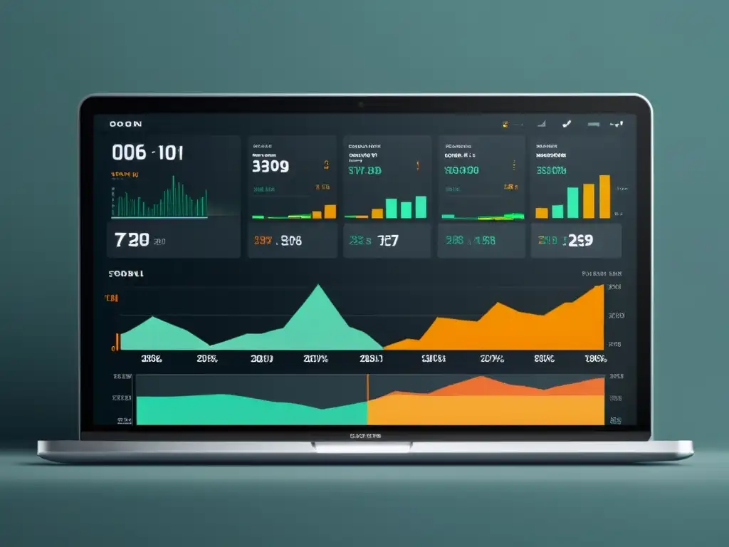 Interfaz de plataforma de trading moderna y minimalista, con gráficos dinámicos y actualizaciones de precios en tiempo real