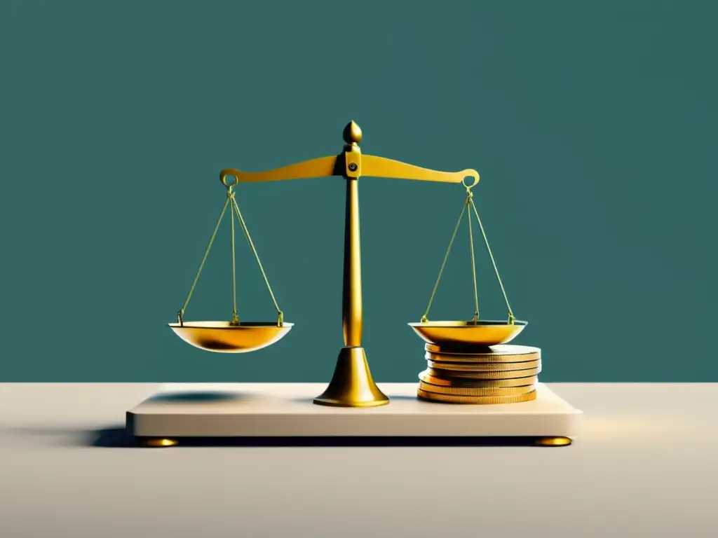 Soluciones de deuda pública: metales vs peso Ilustración minimalista de una balanza con deuda pública vs