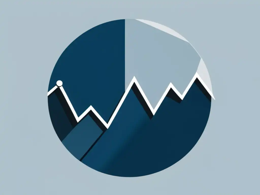 Ilustración minimalista de ciclo económico que representa la Teoría Austriaca del Ciclo Económico Inversión