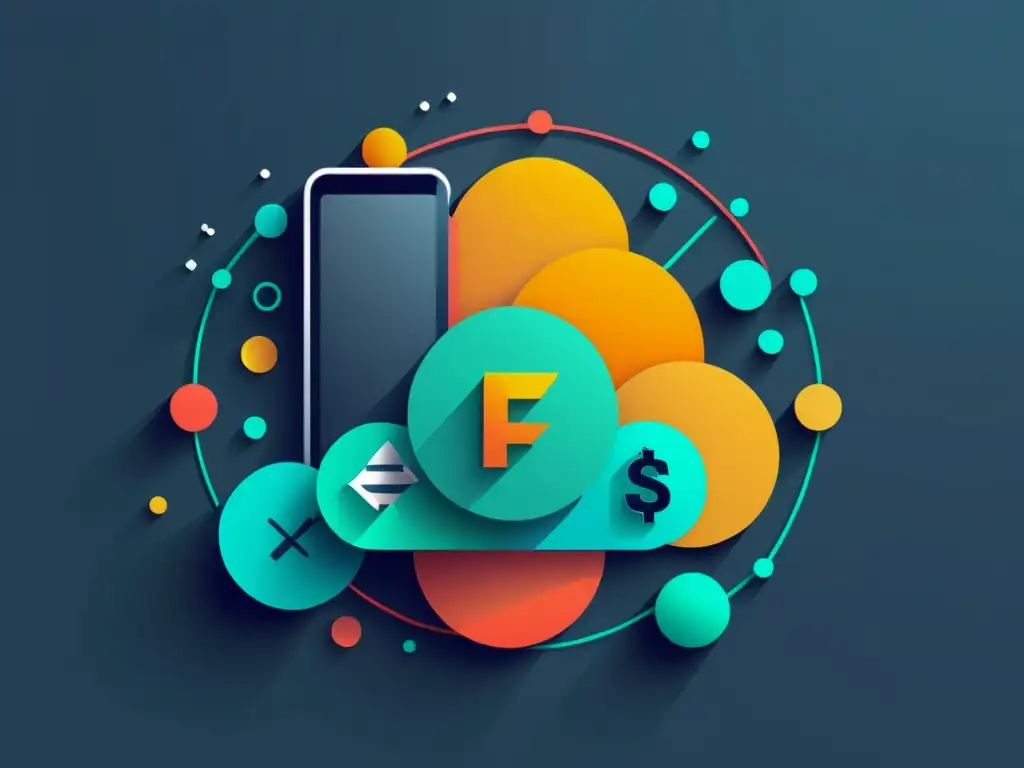 Plataforma fintech futurista en acción Plataforma fintech futurista con perspectiva austriaca