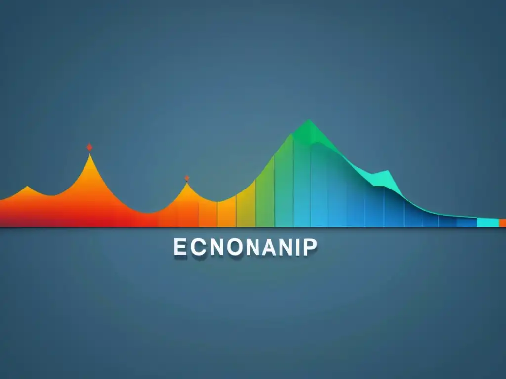 Representación visual detallada de las Teorías de Schumpeter sobre ciclos económicos en una imagen 8k minimalista y moderna