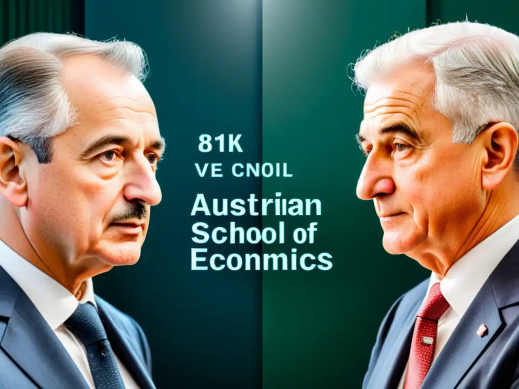 Comparación visual de las diferencias entre la Escuela Austriaca y la Escuela de Chicago en economía