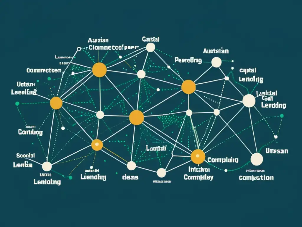 Una representación visual impresionante de las interconexiones en la Escuela Austriaca y el préstamo entre pares